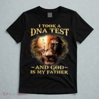 I Took A Dna Test And God Is My Father Lion Jesus T-Shirt thumb 5