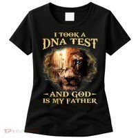 I Took A Dna Test And God Is My Father Lion Jesus Women's T-Shirt thumb 0