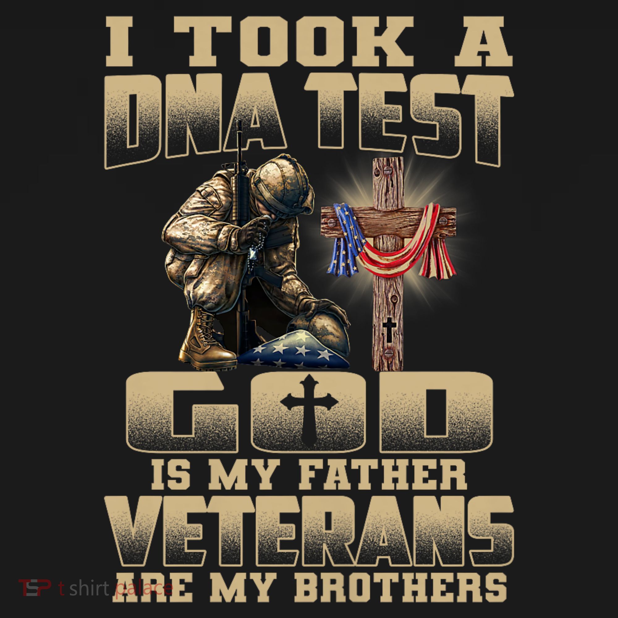 I Took A Dna Test God Is My Father Veterans Are My Brothers T-Shirt