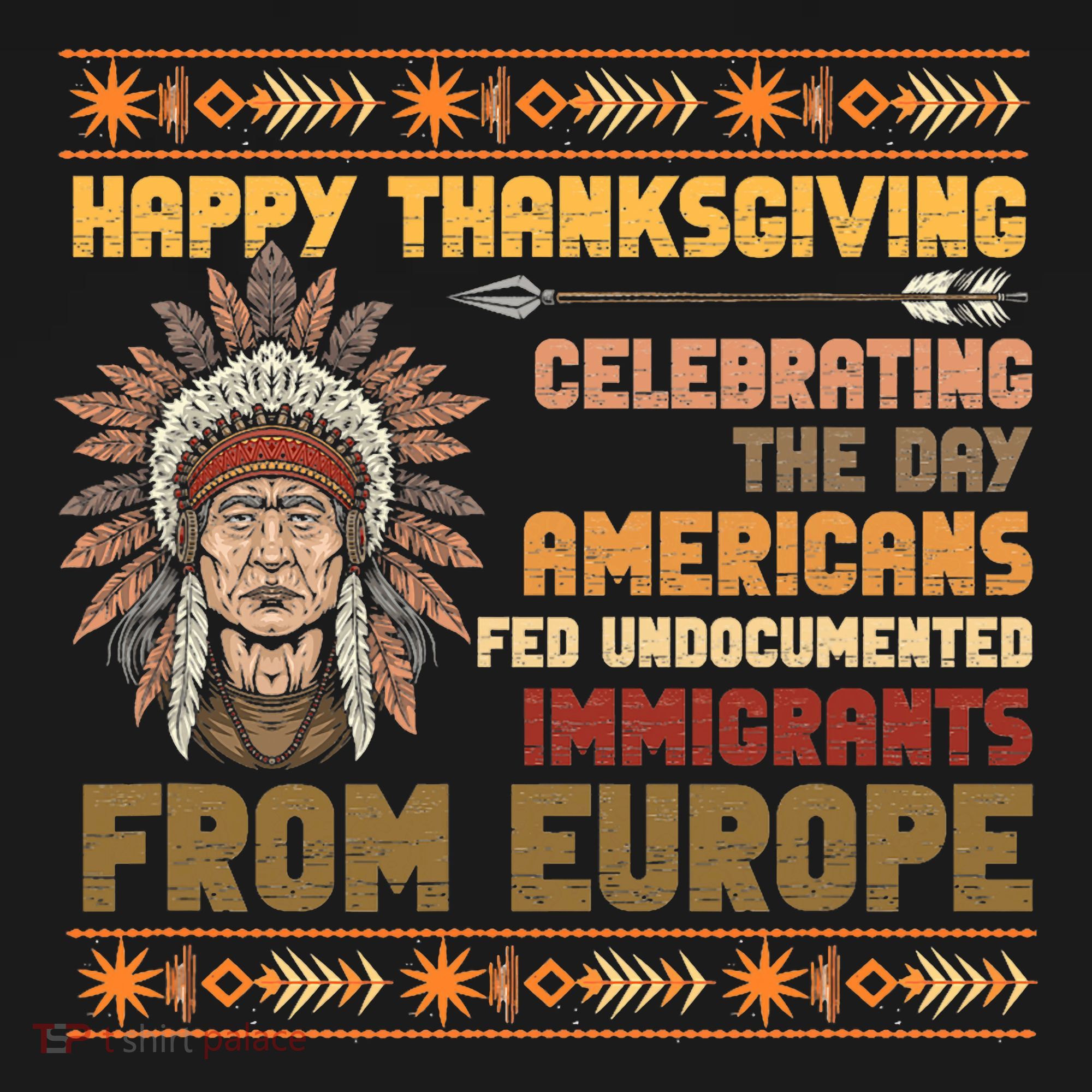 Indigenous Thanksgiving American Fed Undocumented Immigrants Tote Bag