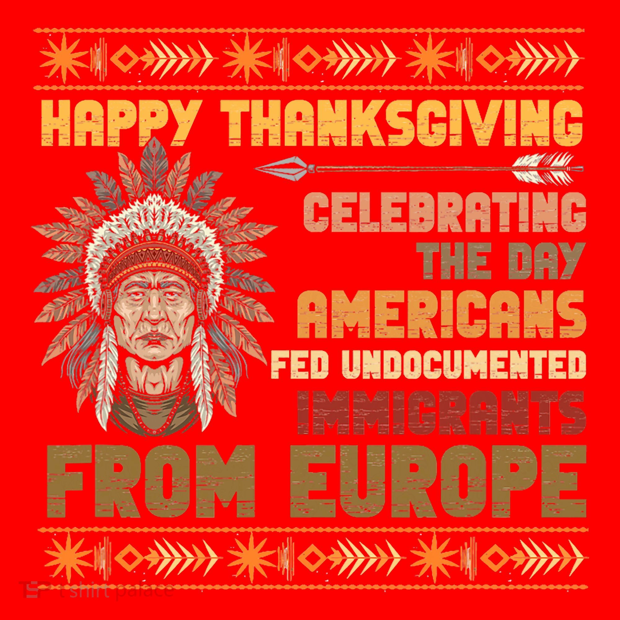 Indigenous Thanksgiving American Fed Undocumented Immigrants Santa Hat