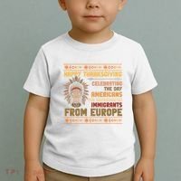 Indigenous Thanksgiving American Fed Undocumented Immigrants Toddler T-Shirt thumb 2