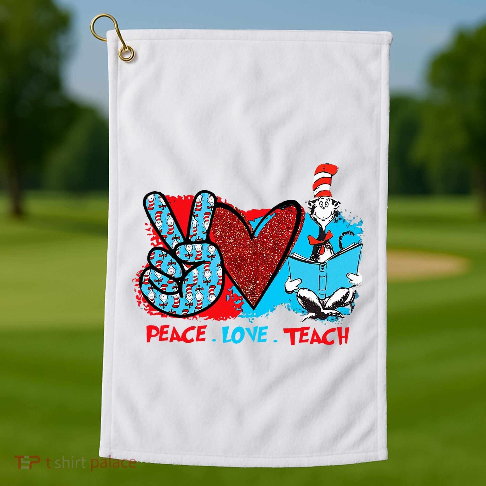 I Teach A Thing Or Two In Preschool Kindergarten 2nd Grade Golf Towel