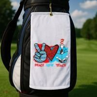I Teach A Thing Or Two In Preschool Kindergarten 2nd Grade Golf Towel thumb 2