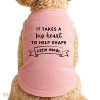 It Takes A Big Heart To Help Shape Little Minds Cute Teacher Gift Doggie Tank thumb 0