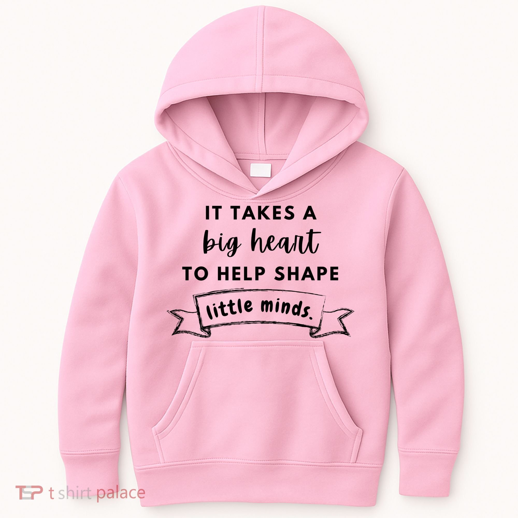 It Takes A Big Heart To Help Shape Little Minds Cute Teacher Gift Kids Hoodie