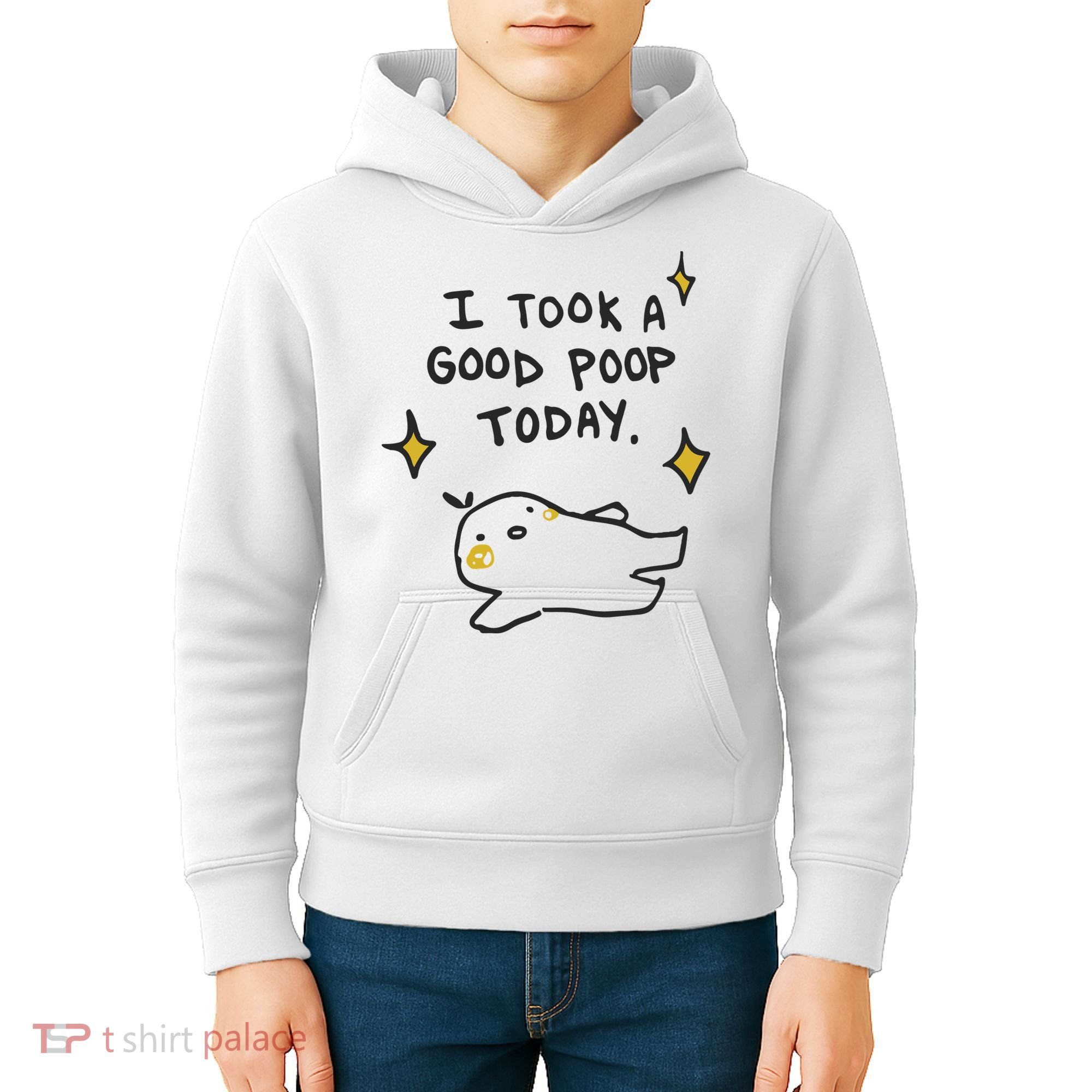 I Took A Good Poop Today Kids Hoodie