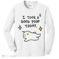 I Took A Good Poop Today Kids Long Sleeve Shirt thumb 0