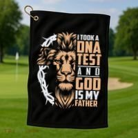 I Took A Dna Test God Is My Father Golf Towel thumb 1