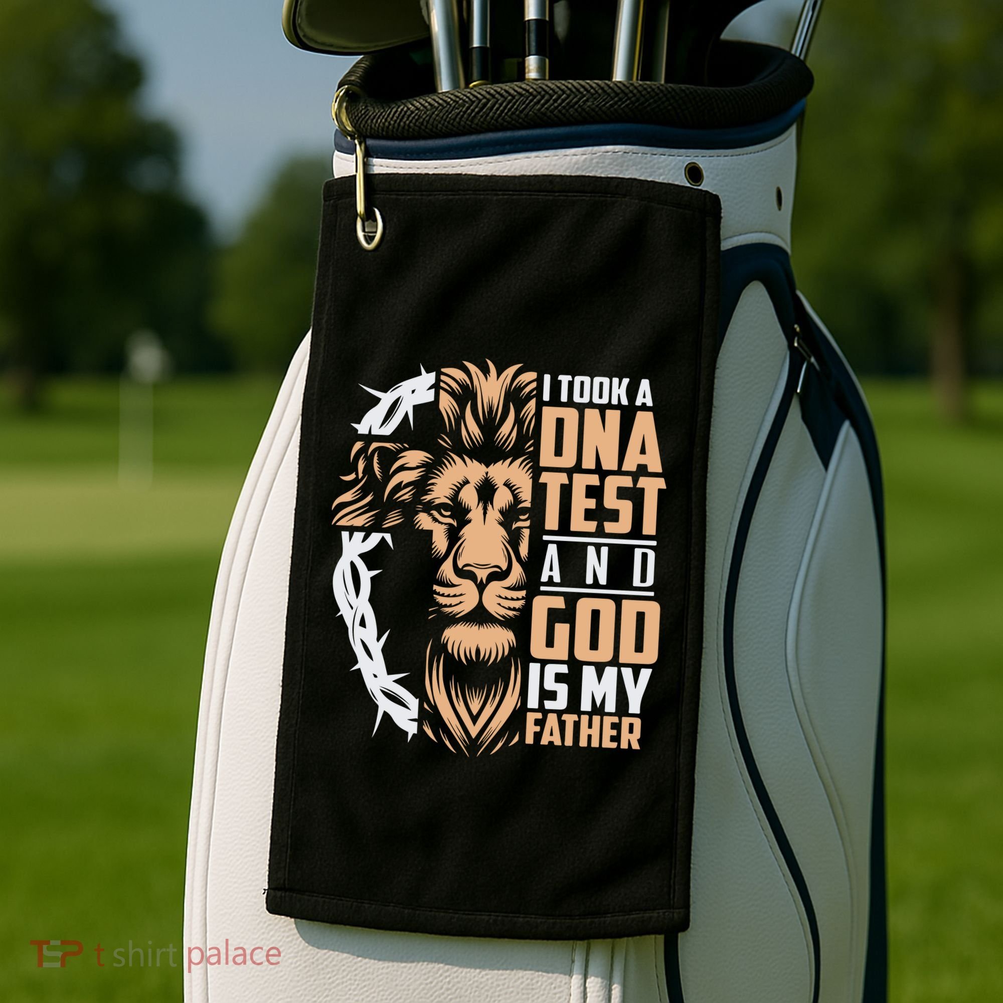 I Took A Dna Test God Is My Father Golf Towel