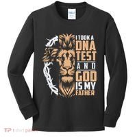 I Took A Dna Test God Is My Father Kids Long Sleeve Shirt thumb 0