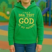 I Took A DNA Test And God Is My Father Kids Hoodie thumb 3