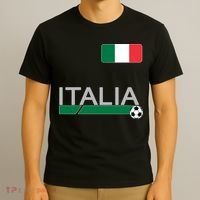 Italia Azzurri Supporter Italian Soccer Team T-Shirt thumb 3