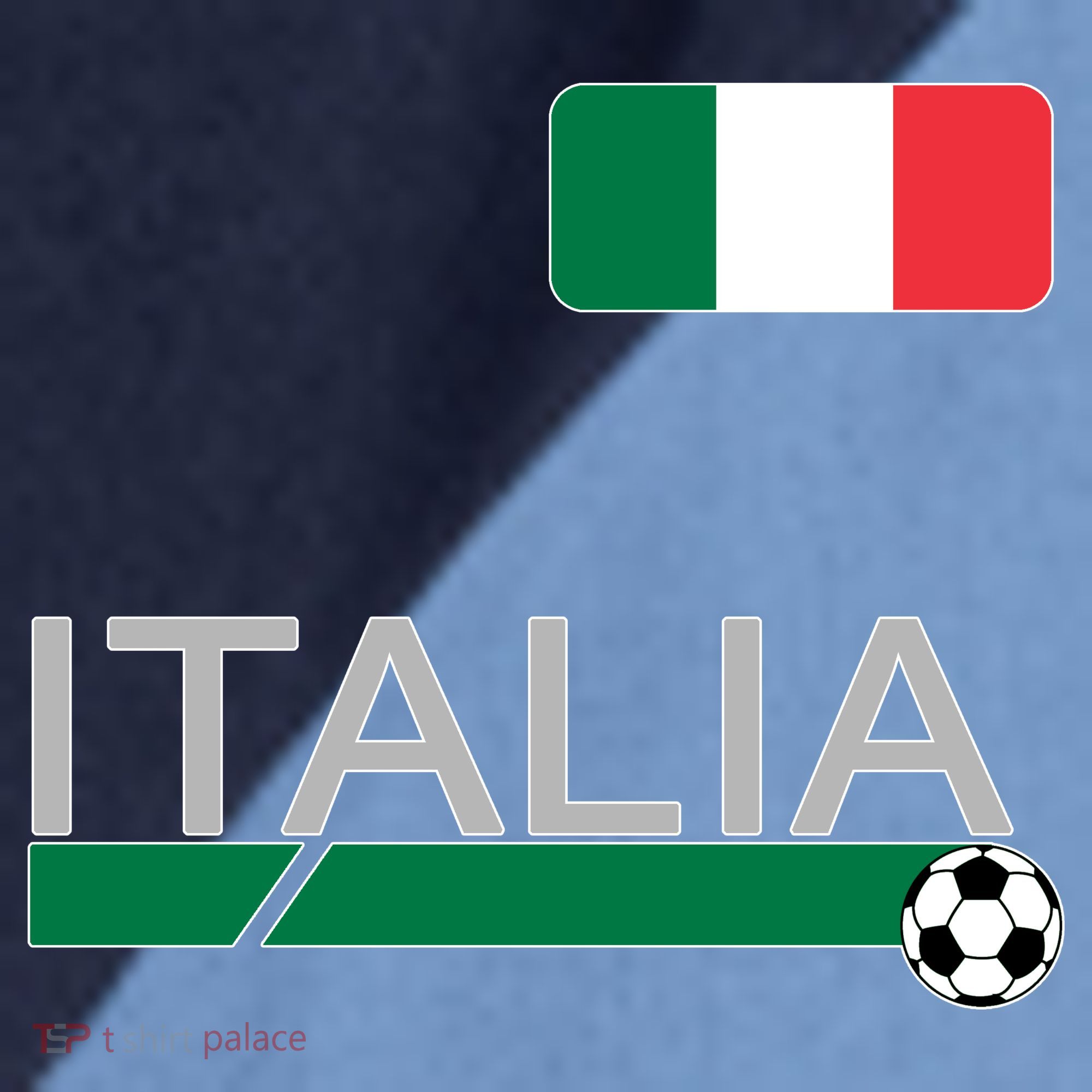 Italia Azzurri Supporter Italian Soccer Team Raglan Baseball Sleeve Shirt