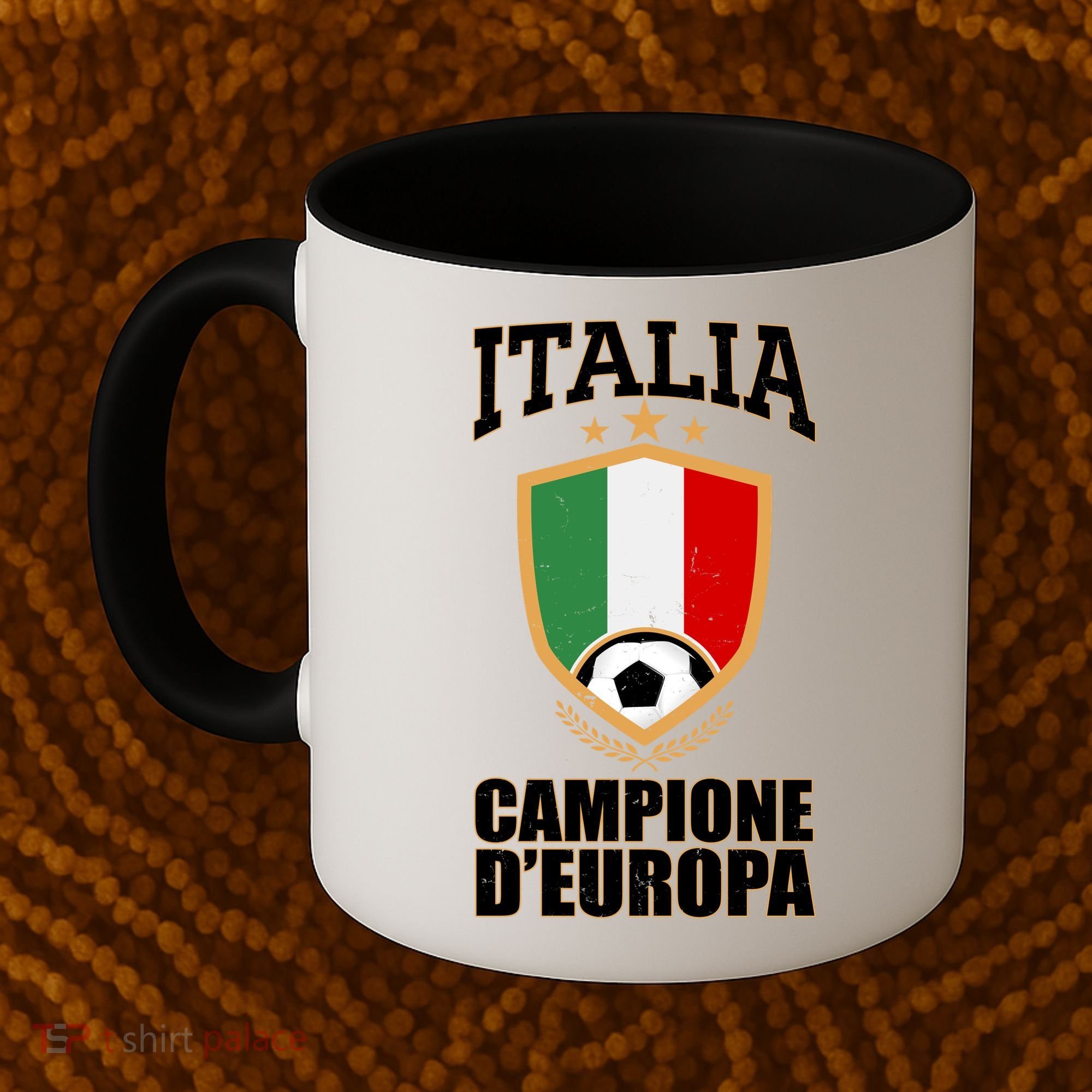 Italia Campione D'Europa Soccer Flag Shield Logo Coffee Mug