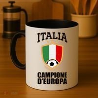 Italia Campione D'Europa Soccer Flag Shield Logo Coffee Mug thumb 4
