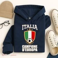 Italia Campione D'Europa Soccer Flag Shield Logo Hoodie thumb 4