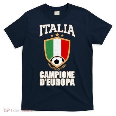 Italia Campione D'Europa Soccer Flag Shield Logo T-Shirt