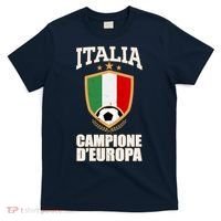 Italia Campione D'Europa Soccer Flag Shield Logo T-Shirt thumb 0