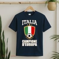 Italia Campione D'Europa Soccer Flag Shield Logo T-Shirt thumb 2