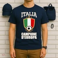 Italia Campione D'Europa Soccer Flag Shield Logo T-Shirt thumb 6