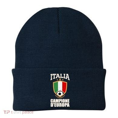 Italia Campione D'Europa Soccer Flag Shield Logo Beanie