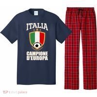 Italia Campione D'Europa Soccer Flag Shield Logo Pajama Set thumb 0