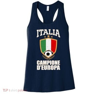 Italia Campione D'Europa Soccer Flag Shield Logo Women's Tank Top