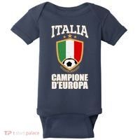 Italia Campione D'Europa Soccer Flag Shield Logo Baby Bodysuit thumb 0