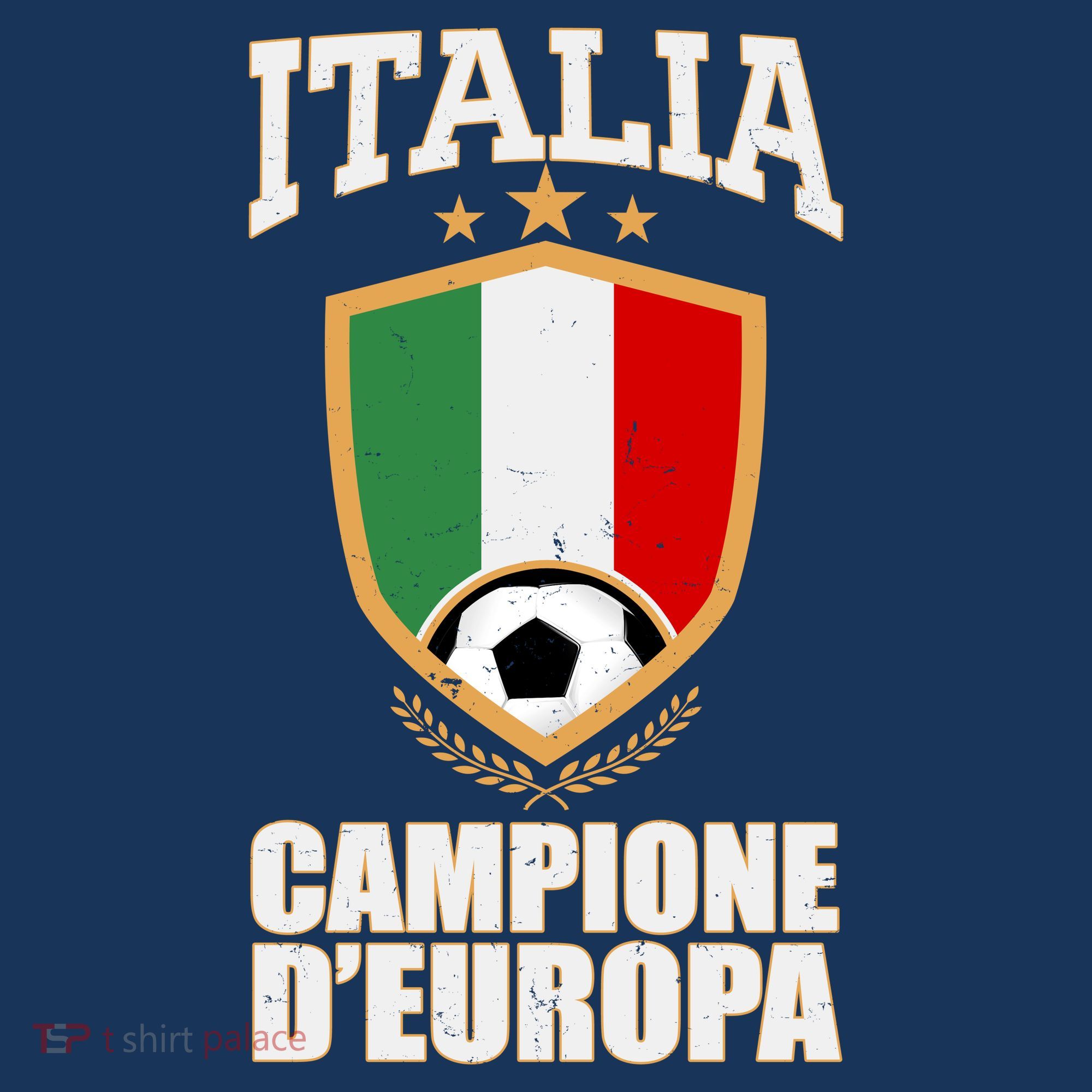 Italia Campione D'Europa Soccer Flag Shield Logo Hat