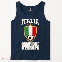 Italia Campione D'Europa Soccer Flag Shield Logo Tank Top thumb 2