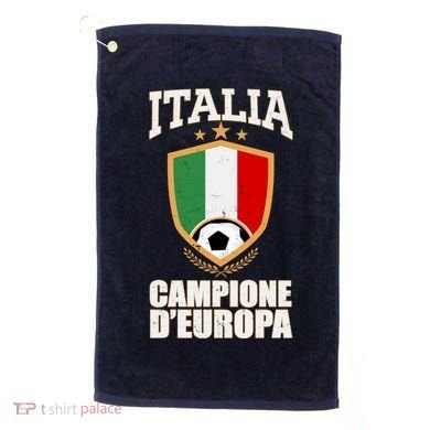 Italia Campione D'Europa Soccer Flag Shield Logo Golf Towel