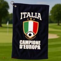 Italia Campione D'Europa Soccer Flag Shield Logo Golf Towel thumb 1