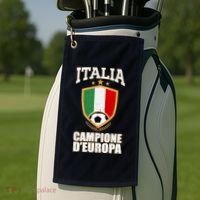 Italia Campione D'Europa Soccer Flag Shield Logo Golf Towel thumb 2