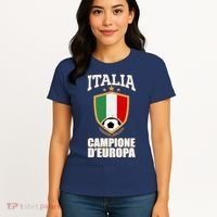 Italia Campione D'Europa Soccer Flag Shield Logo Women's T-Shirt thumb 4