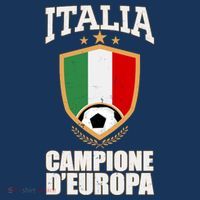Italia Campione D'Europa Soccer Flag Shield Logo Women's T-Shirt thumb 6
