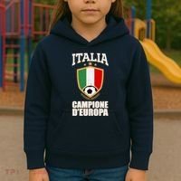 Italia Campione D'Europa Soccer Flag Shield Logo Kids Hoodie thumb 3