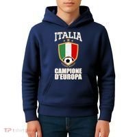 Italia Campione D'Europa Soccer Flag Shield Logo Kids Hoodie thumb 4