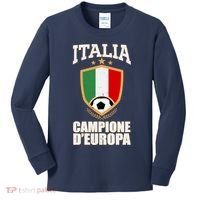 Italia Campione D'Europa Soccer Flag Shield Logo Kids Long Sleeve Shirt thumb 0