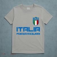 Italia Forza Azzurri Soccer FutbolItaly Flag Logo T-Shirt thumb 5