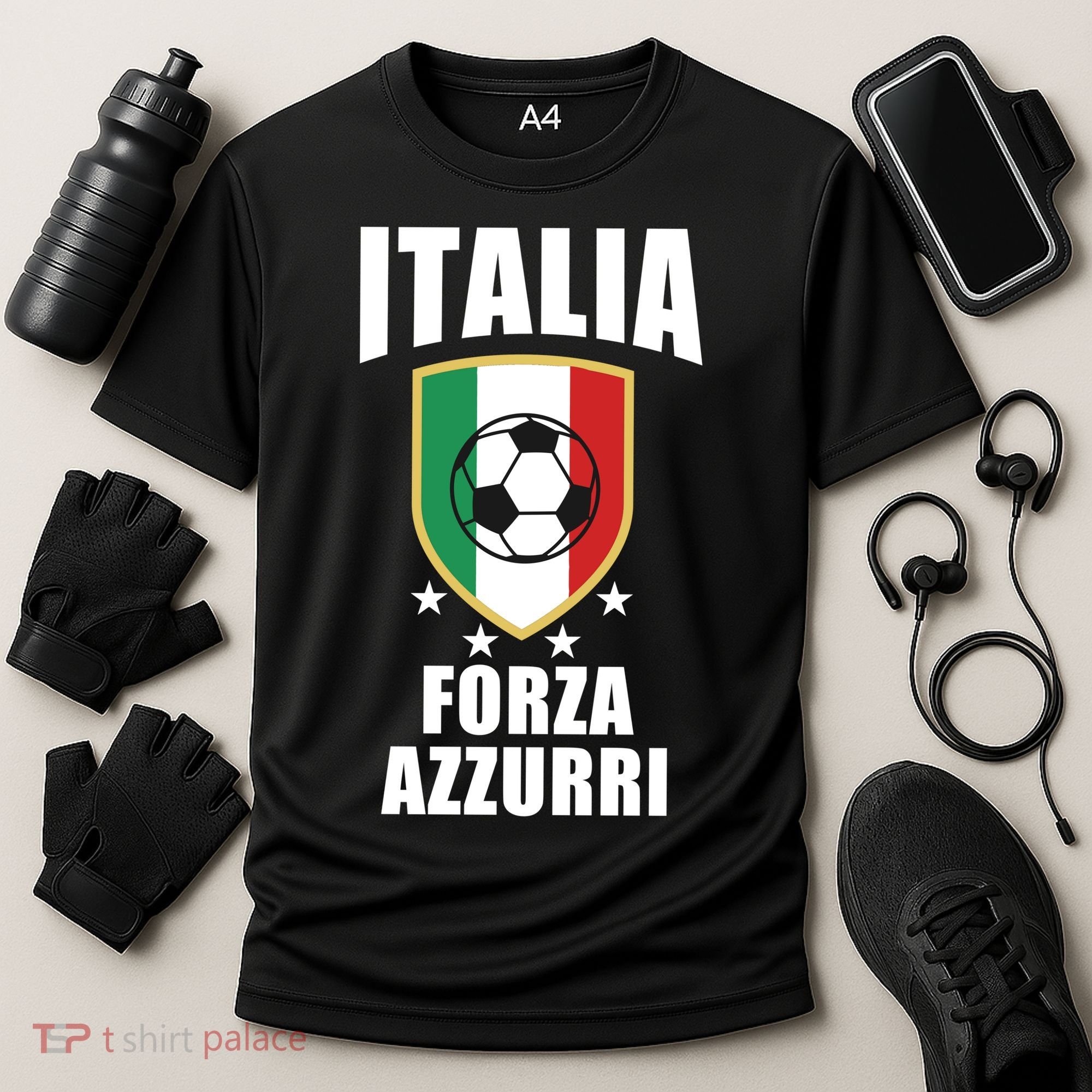Italia Soccer Forza Azzurri Cooling Performance Crew T-Shirt