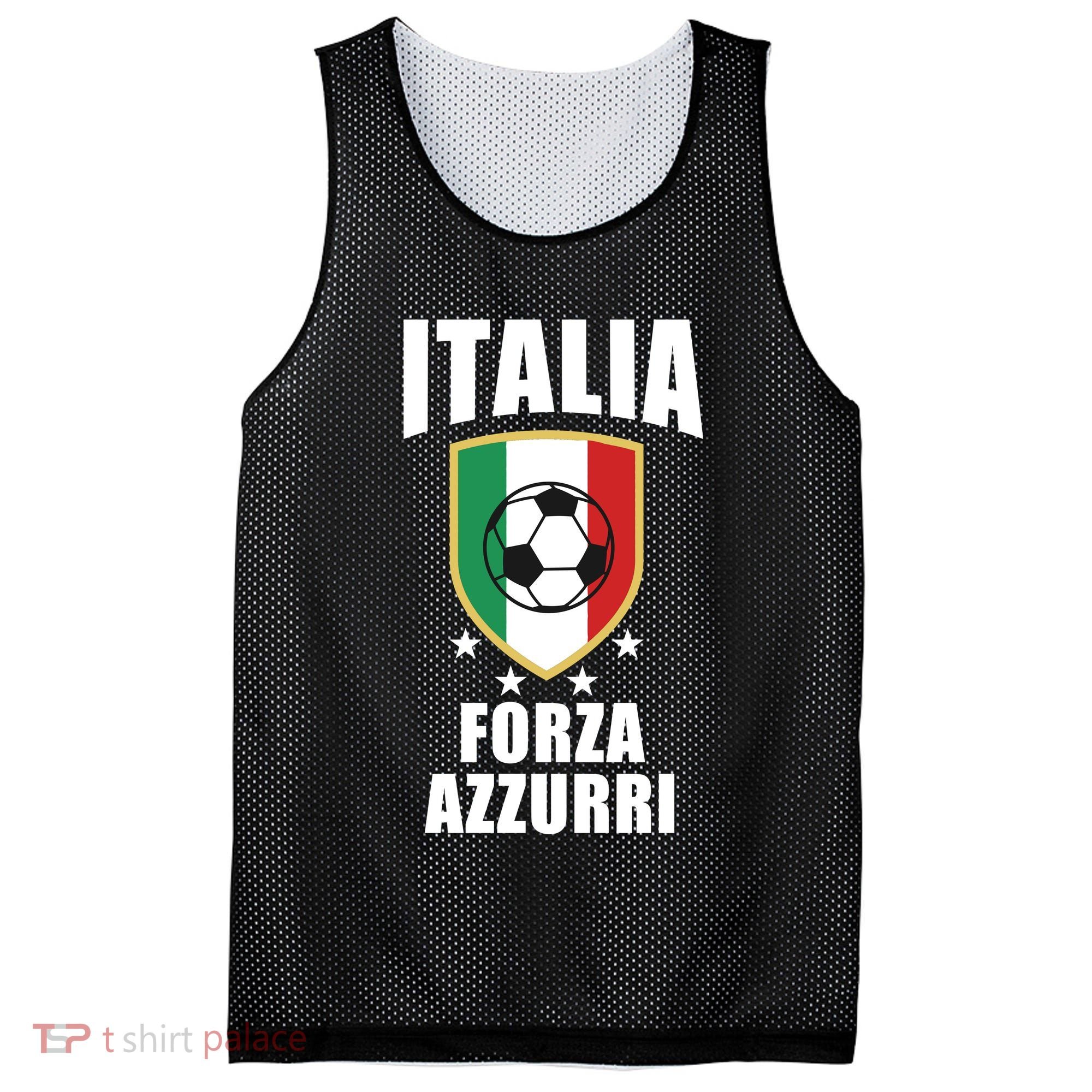 Italia Soccer Forza Azzurri Mesh Reversible Basketball Jersey Tank