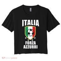 Italia Soccer Forza Azzurri Women's Crop Top Tee thumb 0