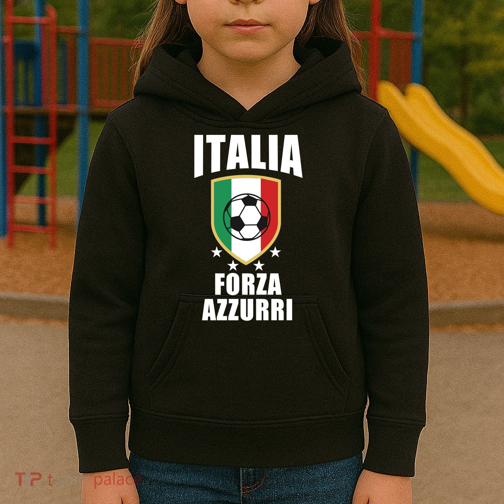 Italia Soccer Forza Azzurri Kids Hoodie