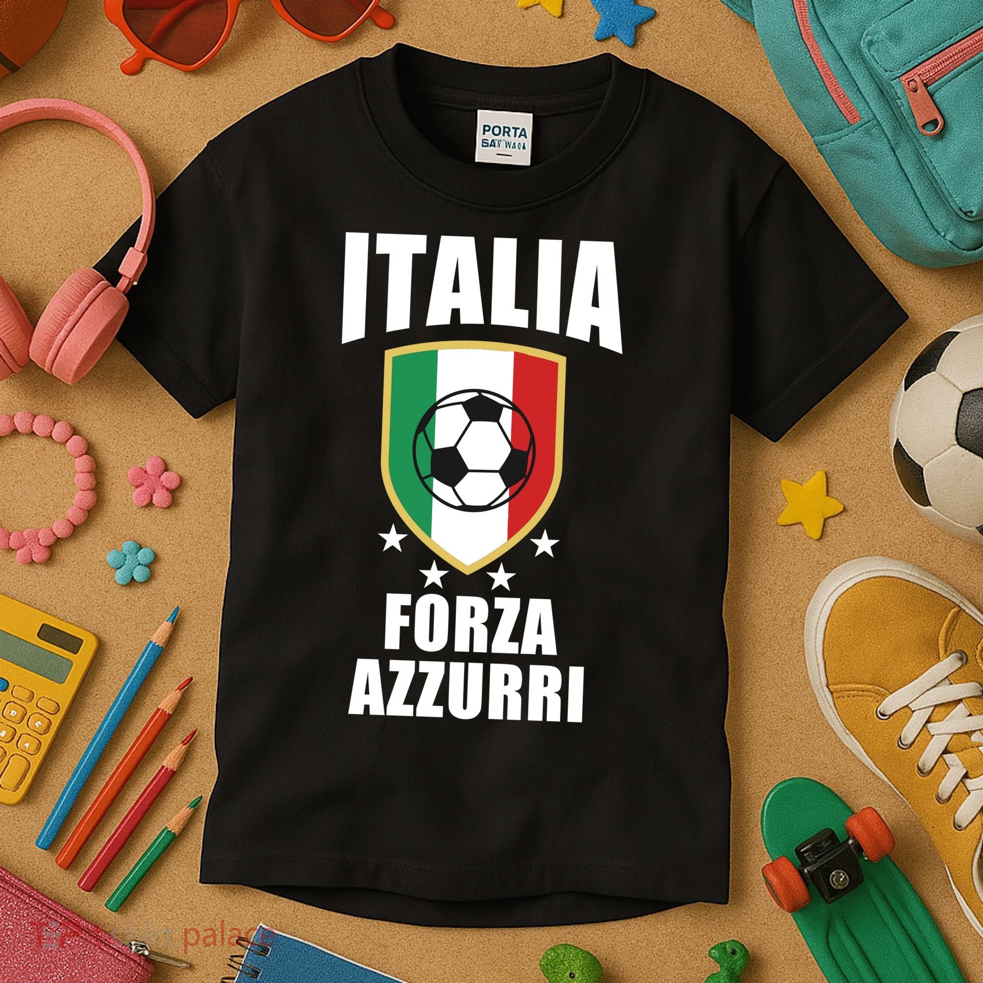 Italia Soccer Forza Azzurri Kids T-Shirt