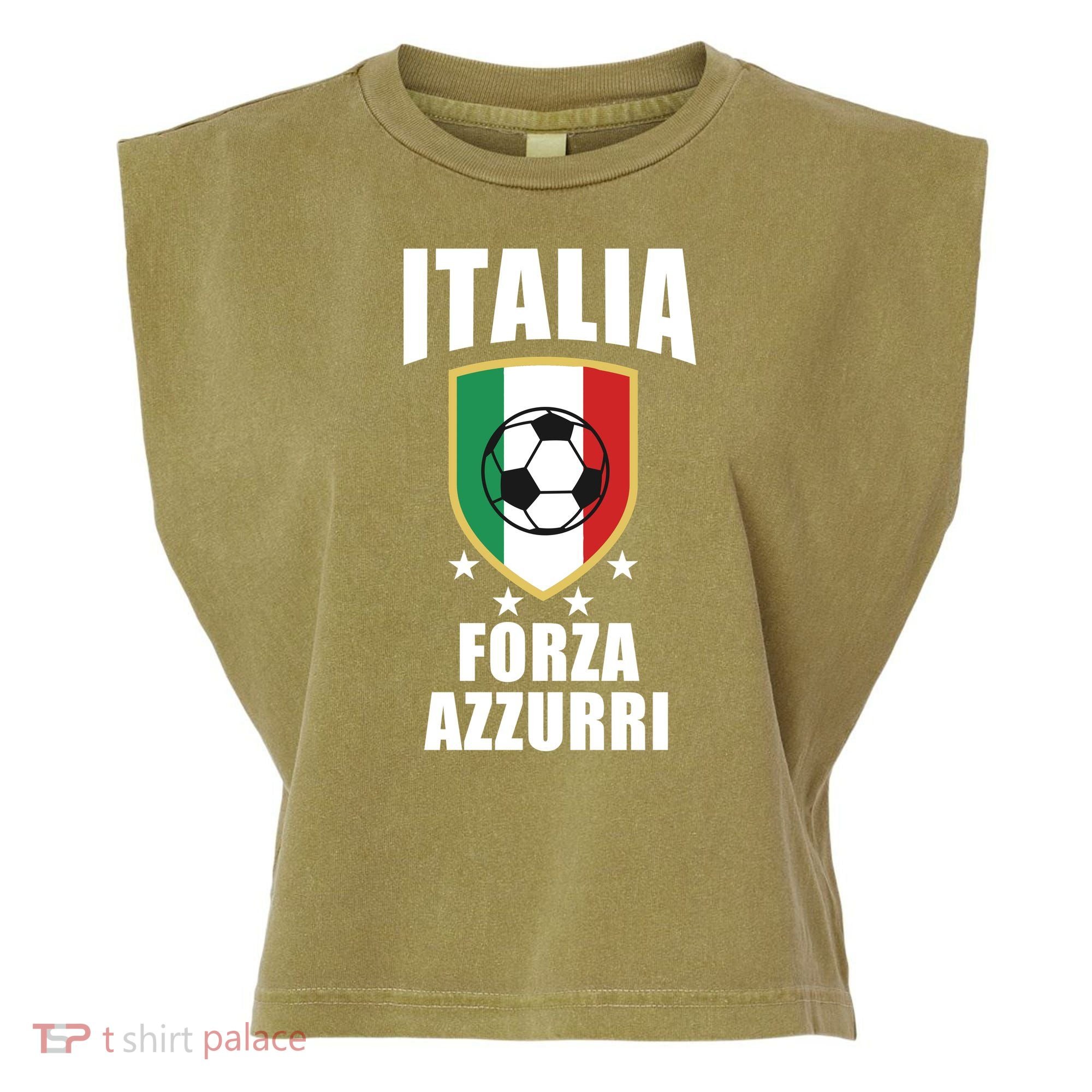 Italia Soccer Forza Azzurri Garment-Dyed Women's Muscle Tee
