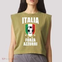 Italia Soccer Forza Azzurri Garment-Dyed Women's Muscle Tee thumb 2