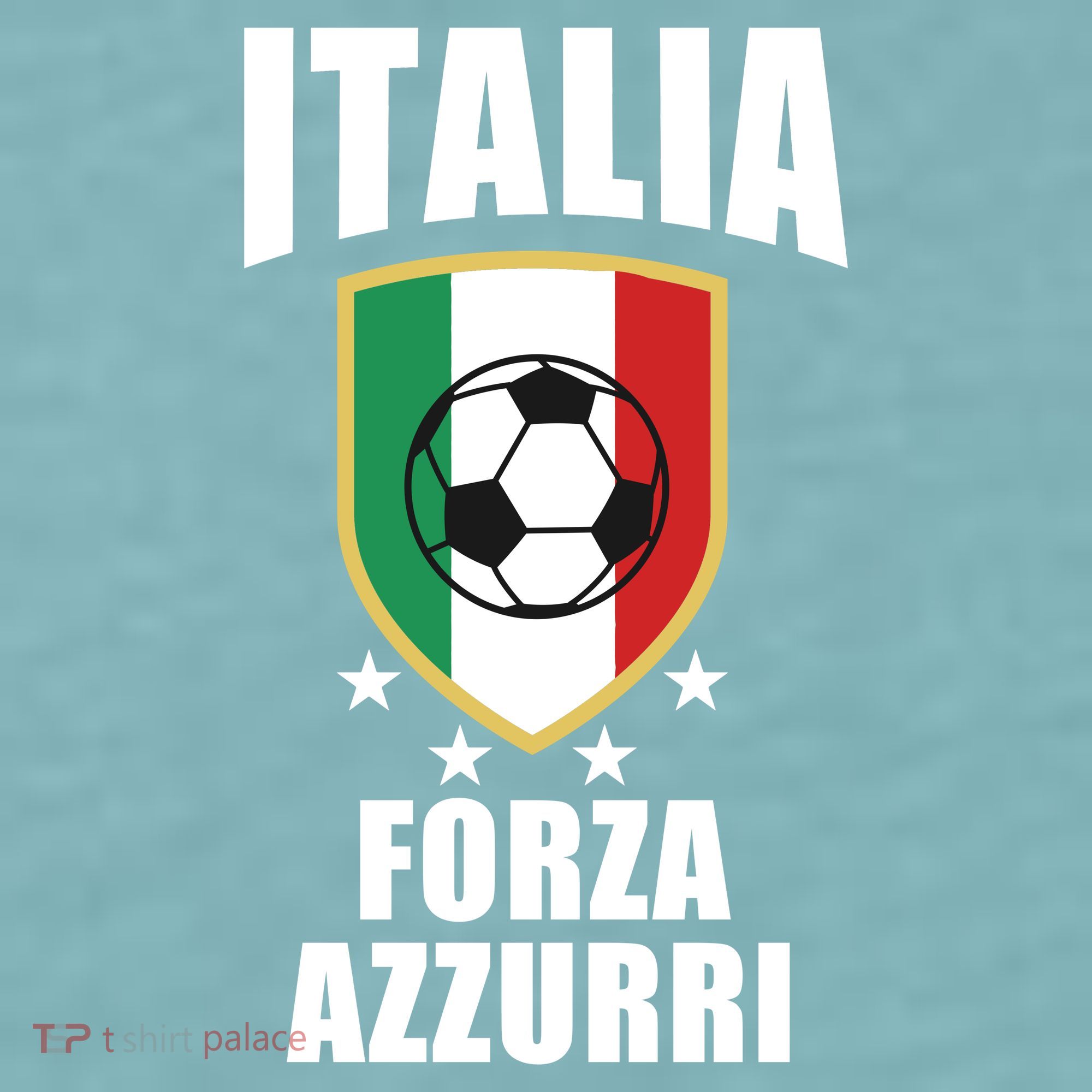 Italia Soccer Forza Azzurri Sueded Cloud Jersey T-Shirt