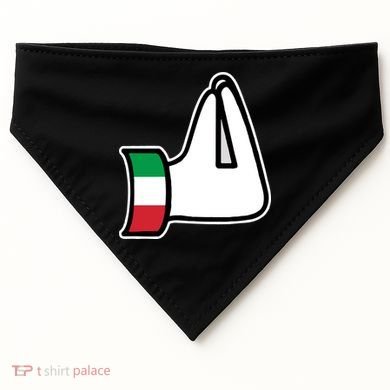 Italian Hand Gesture Funny USA-Made Doggie Bandana