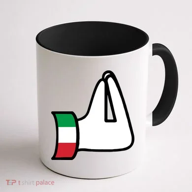 Italian Hand Gesture Funny Coffee Mug back